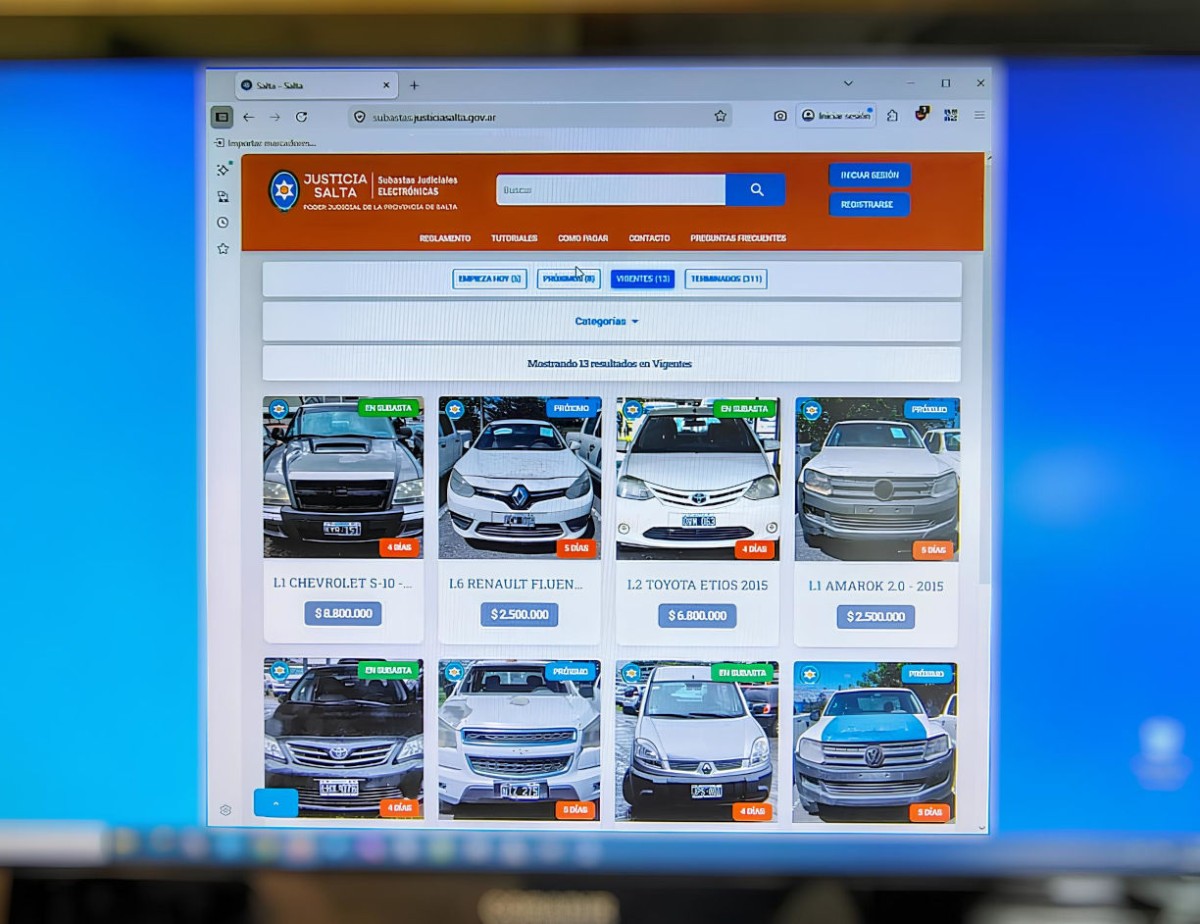 Subastas online en Salta: Rematan desde patrullas hasta oficinas