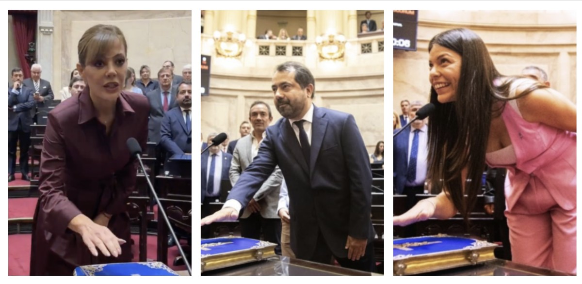 Debutan los tres nuevos senadores nacionales