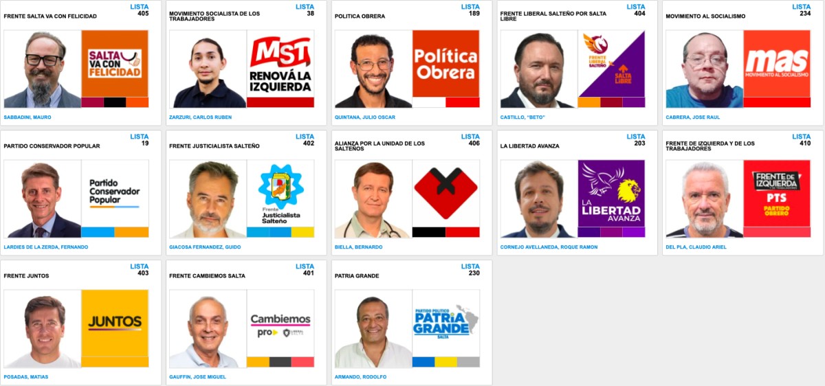 Este domingo se vota en Salta: Conocé a los principales candidatos para las Elecciones 2025