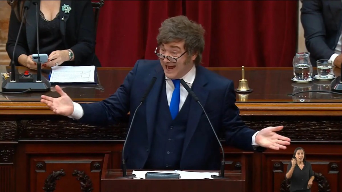 Milei abrió el año legislativo sin agenda y con la confrontación como mensaje