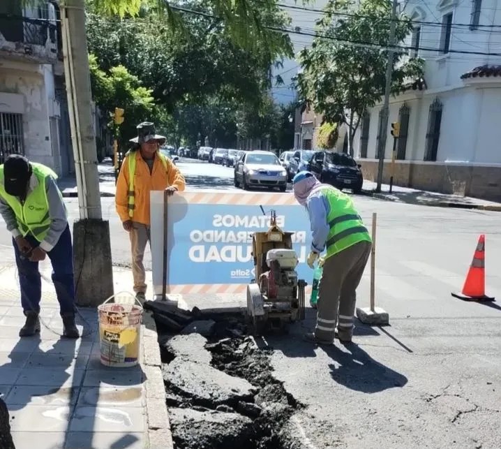 Avanza la repavimentación de la calle Leguizamón