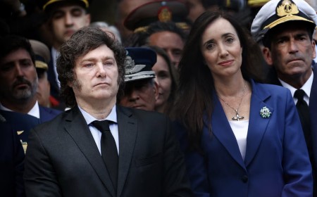 Milei y Villarruel separados en el homenaje por Malvinas