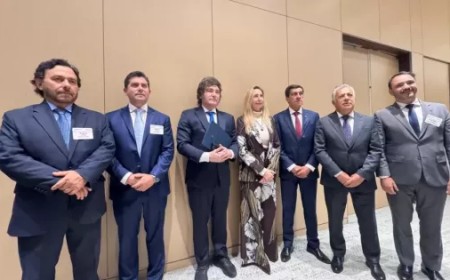 Promesas de inversión y litio: Sáenz se muestra en Nueva York junto a Milei ante la élite financiera