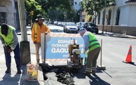 Avanza la repavimentación de la calle Leguizamón