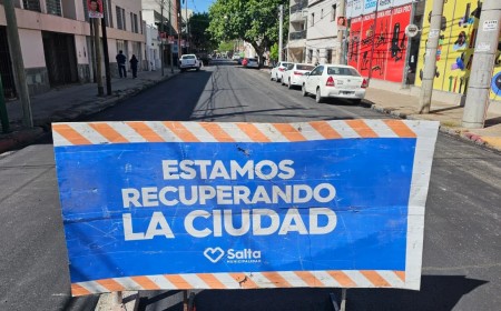 Repavimentación en tiempo récord: Ya se completó el 60% del plan de 80 cuadras en el centro salteño