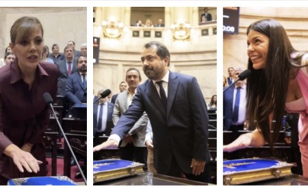 Debutan los tres nuevos senadores nacionales