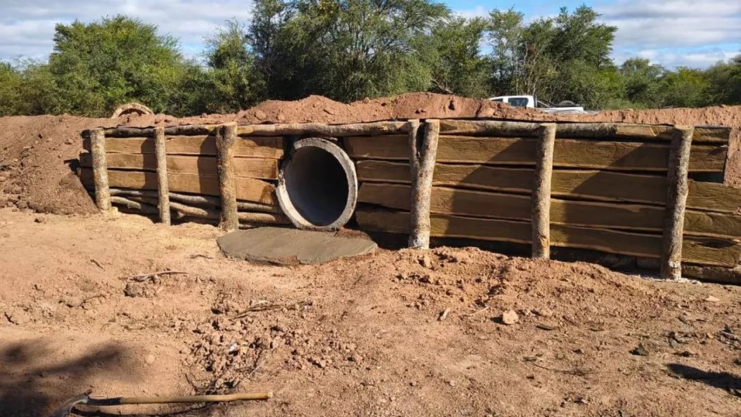 Rivadavia: Construyeron una alcantarilla para reducir problemas por las lluvias