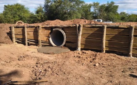 Rivadavia: Construyeron una alcantarilla para reducir problemas por las lluvias